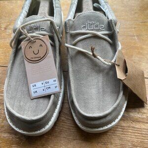 HEY DUDE WALLY LINEN NATURAL KHAKI 9